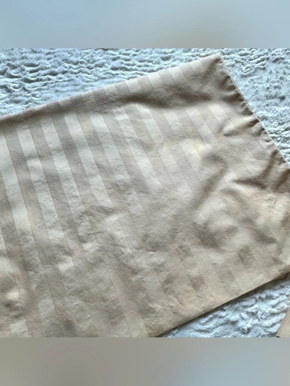 Wamsutta 2 Standard / Queen Pillowcases 100% Pima Cotton India Damask Stripe